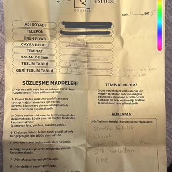 Gelinliğin Tesliminde Beklenmedik Değişiklikler Yaşadım