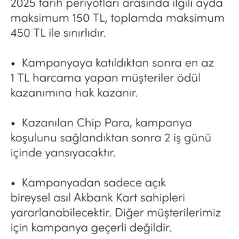 Akbank Kart Chip-Para Kampanyasında Eksik Ödeme Sorunu