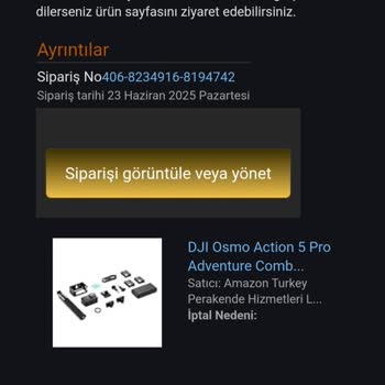 Amazon Siparişim İptal Edildi, Mağduriyetimin Giderilmesini Talep Ediyorum