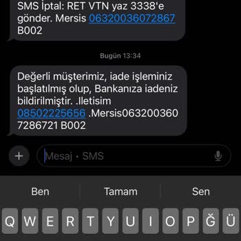 Satışı Onaylanan TV Siparişim Stokta Yok Denilerek İptal Edildi