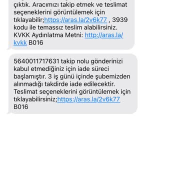 Aras Kargo Teslimatında İletişim Ve Dağıtım Sorunları Yaşadım