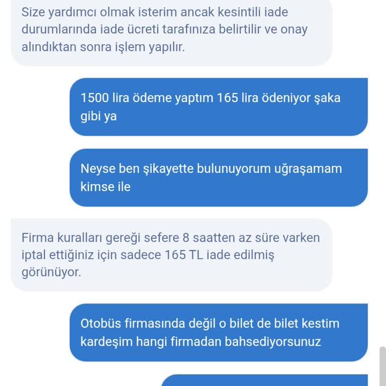 Bilet İptali Sonrası Eksik Para İadesi Ve Mağduriyet