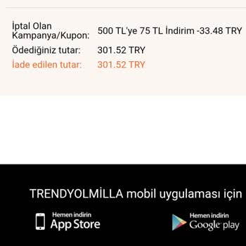Trendyol Milla İade Tutarı Eksik Yatırıldı