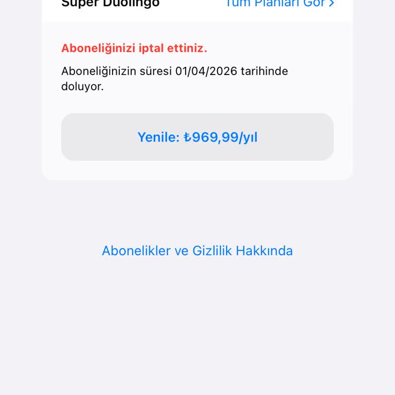 Ich habe mein Duolingo Probeabo gekündigt, trotzdem 969₺ abgebucht ohne Info!