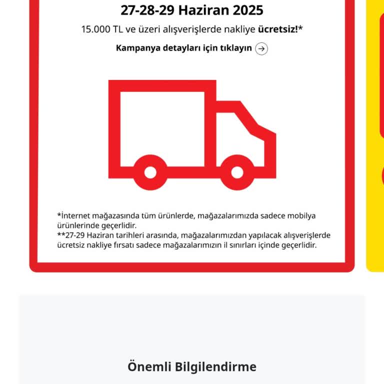 Mobilya Alışverişimden Sonra Ücretsiz Kargo Kampanyası Mağduriyeti Yaşadım