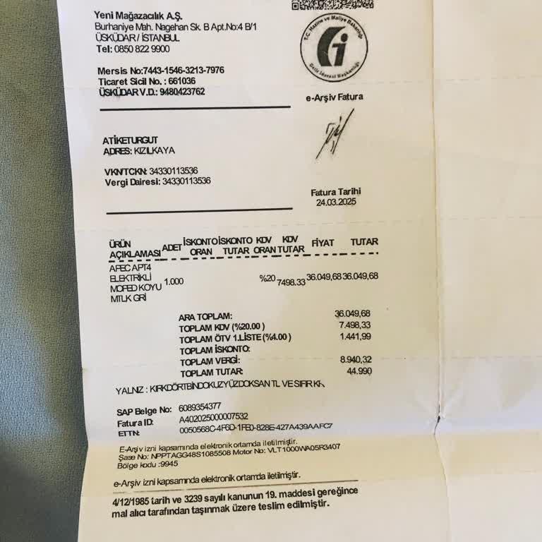 Garanti Kapsamındaki Bisiklet İçin Yüksek İşçilik Ücreti Ve İletişim Sorunu