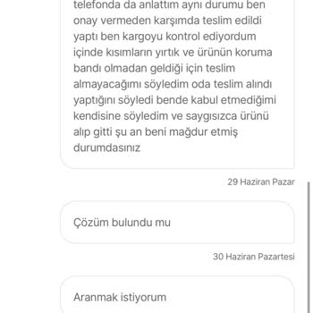 Teslim Edildi Gösterilen Ürünüm Kargo Tarafından Alınıp Gitti, İade Yapamıyorum