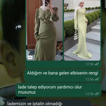 Görseldeki Elbise Rengiyle Gelen Ürün Farklı, Mağdur Edildim