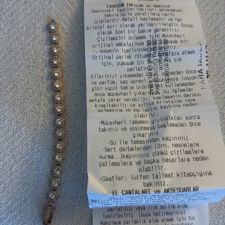 Swarovski Bileklik Garanti Ve Tamir Hizmetinden Memnun Kalmadım