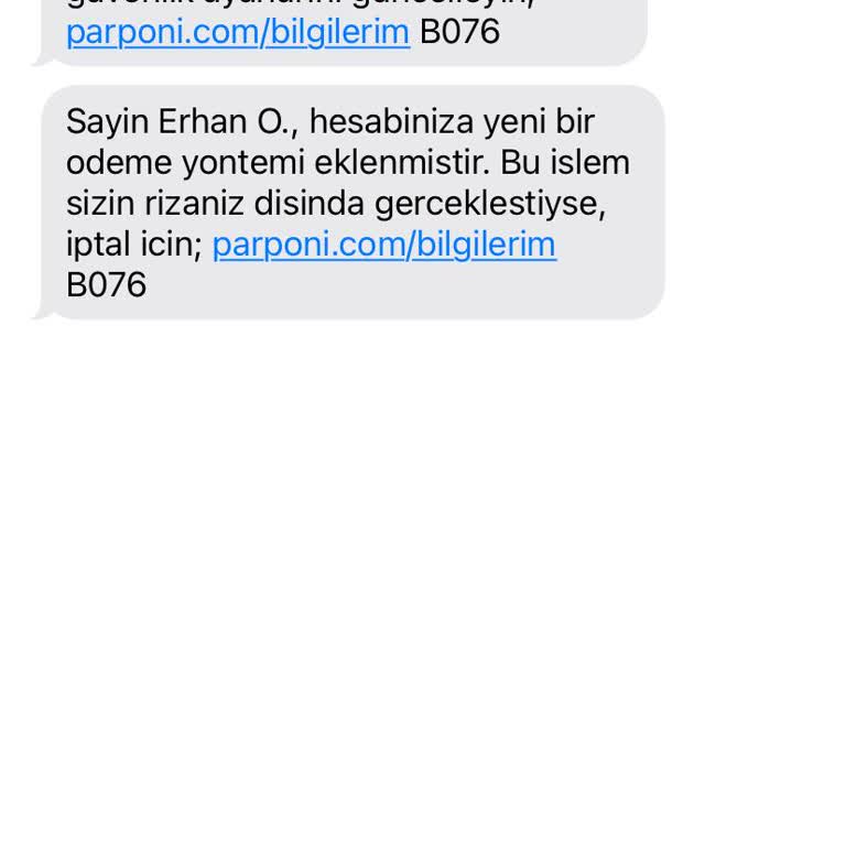 Rızam Dışında Parponi Hesabı Açıldı Sorumluluk Kabul Etmiyorum
