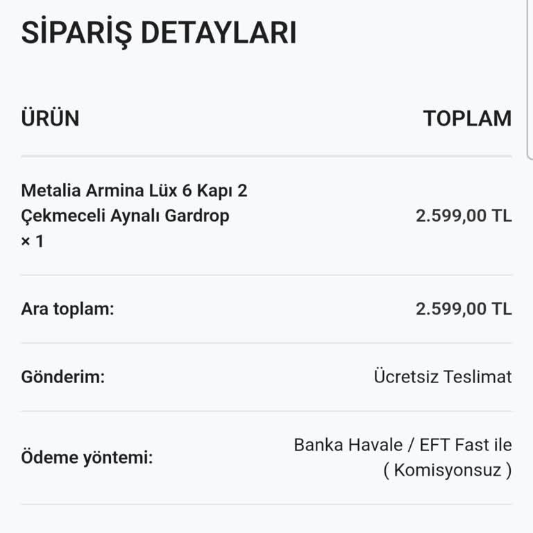 Mobilya Siparişimde Ödeme Sorunu Ve İade Yapılmaması
