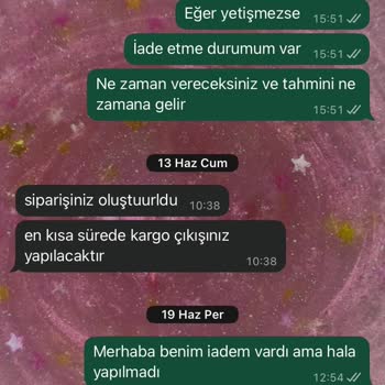 İade Ücretim Yatırılmıyor Müşteri Hizmetleri İlgisiz