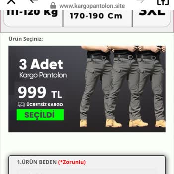 Taktik Pantolon | Kargopantolon.site Kullanılmış Alakasız 2 Adet Pantolon Gönderdi