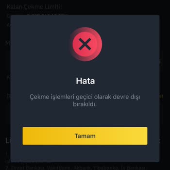 Binance TR Transfer Ve Yükleme İşlemlerinde Sürekli Hata Alıyorum