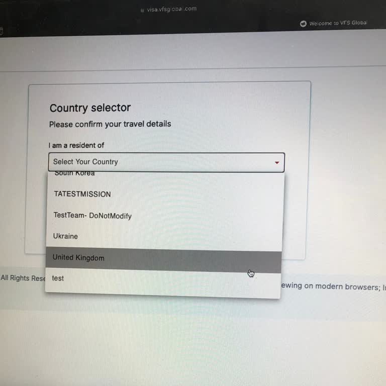 VFS Global Randevu Sisteminde Türkiye Seçilemiyor
