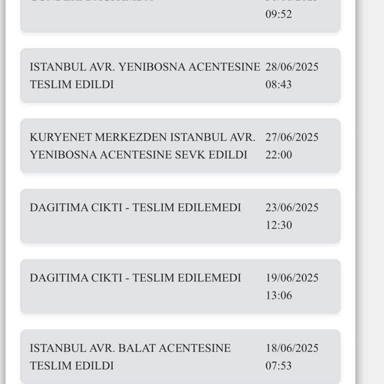 Kuryenet Teslimatında Yaşanan Gecikme Ve İletişim Sorunu