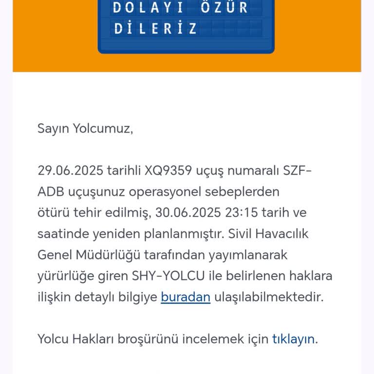 Sunexpress Uçuşunda Sürekli Rötar Ve Mağduriyet