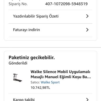 Amazon Ve Walke Sport Satıcısının İlgisizliği Nedeniyle Siparişim 17 Gündür Teslim Edilmiyor