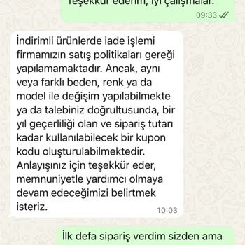 İade Talebim Reddedildi, Değişim Teklifi Sunuldu
