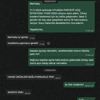 Hyundai Thor 3000 UPS Hata Veriyor Teknik Servis İlgisiz Kaldı