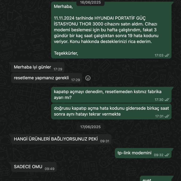 Hyundai Thor 3000 UPS Hata Veriyor Teknik Servis İlgisiz Kaldı