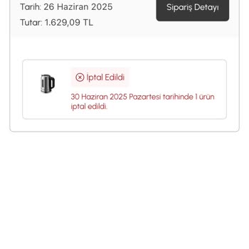 Stokta Olmayan Ürün İçin Sipariş Alınıp İptal Edilmesi Ve Yetersiz Müşteri Hizmeti