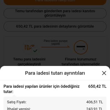Temu Sipariş İptali Sonrası Para İadesi Yapılmadı