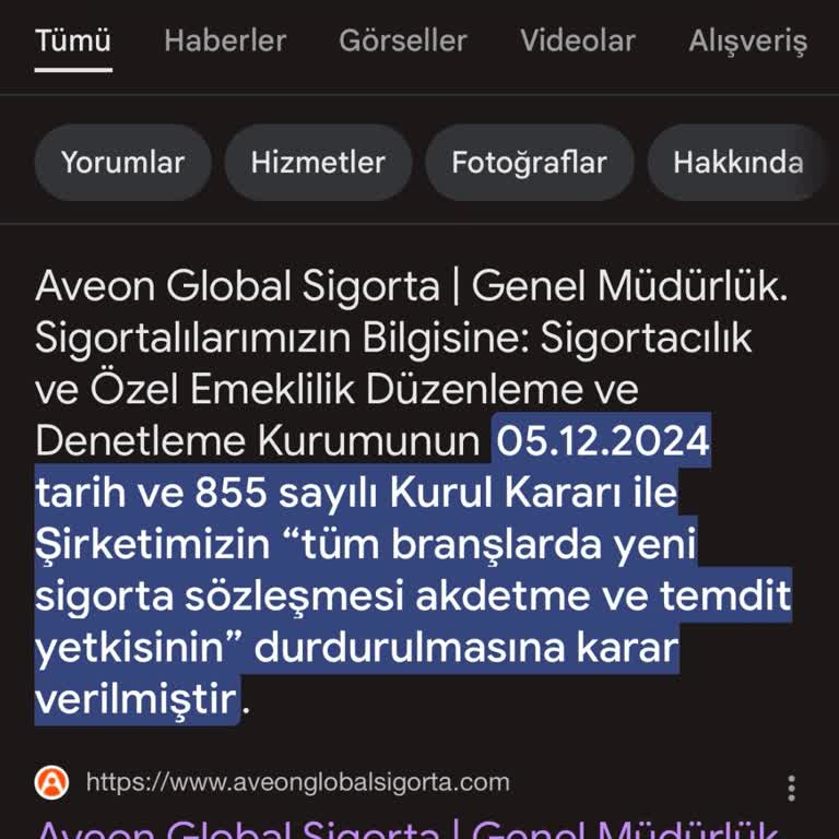 İflas Eden Sigorta Şirketi Ve Sigortam.net'in İlgisizliği