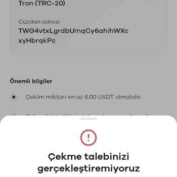 Paribuda USDT Çekiminde Sistem Hatası Ve Müşteri Temsilcisine Ulaşamama Sorunu