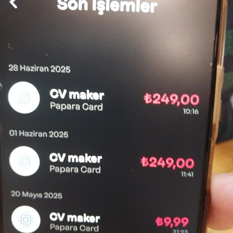 CV Oluşturma Sonrası İzinsiz Üyelik Ve Para Çekimi