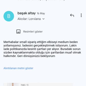 Yanlış Beden Gönderildi, Kargo Ücreti Haksızca Bana Yansıtıldı
