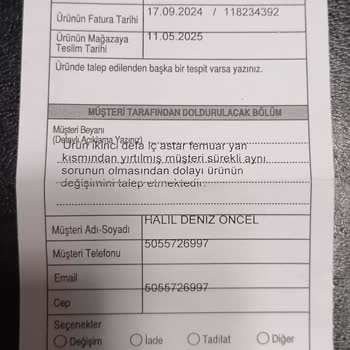 Desa'dan Aldığım Çantada Tekrarlayan Sorunlara Karşın İade Talebim Reddedildi