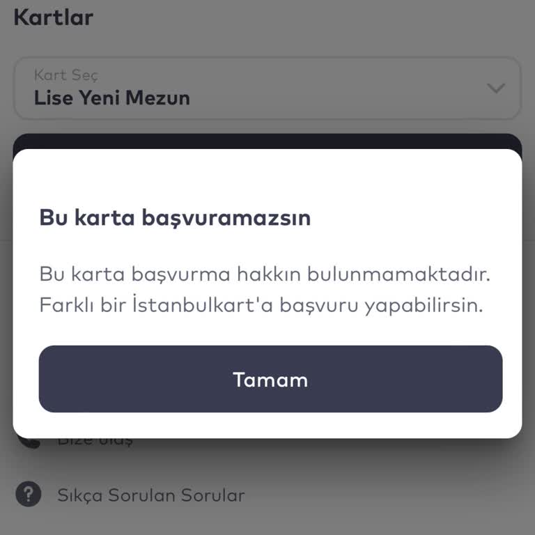 Belbim | İstanbulkart Öğrenci Kartı Başvurusunda Anlaşılmaz Engel