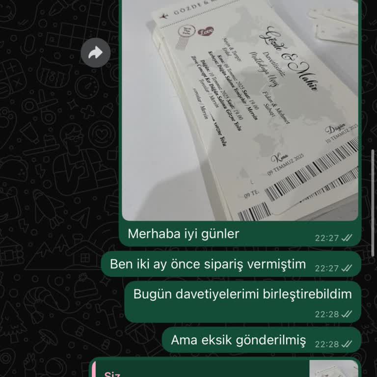 Düğün Öncesi Eksik Ürün Ve Yanıtsız İletişim Mağduriyeti