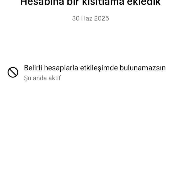 Instagram Kısıtlama Şikayeti