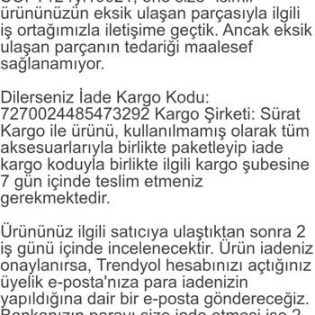 Eksik Gönderilen Masa Nedeniyle Yaşadığım Mağduriyet