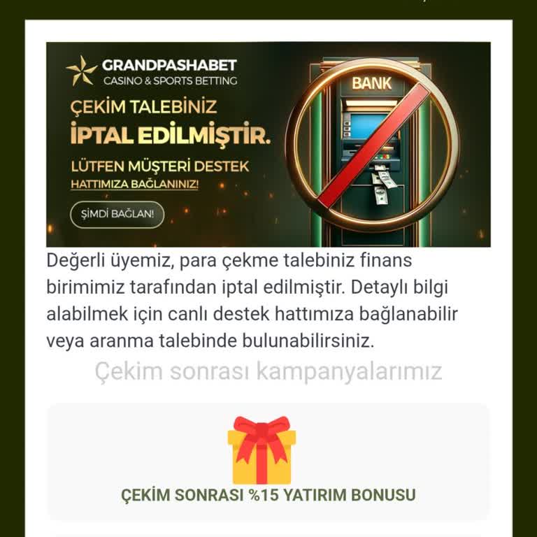 GrandPashaBet Kazancım İptal Edildi Bakiyem Silindi