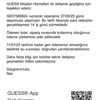 Guess Siparişim Ulaşmadı Param İade Edilmiyor Mağdurum