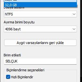 Aldığım 64 GB USB Bellek Sadece 32 GB Çıkıyor, Değişim Yapamıyorum