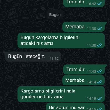 Kargo Bilgileri Verilmedi, Müşteriyle İlgilenilmedi