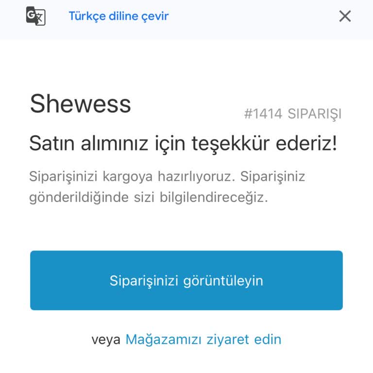 Shewess'ten Sipariş Sonrası İletişimsizlik Ve Güven Sorunu