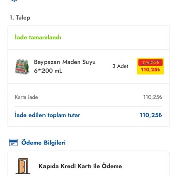 Kapıda Kartla Ödeme Sonrası Eksik Ürün Ve İade Sorunu