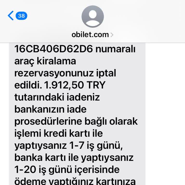 İptal Edilen Araç Rezervasyonunun Ücreti Halen İade Edilmedi