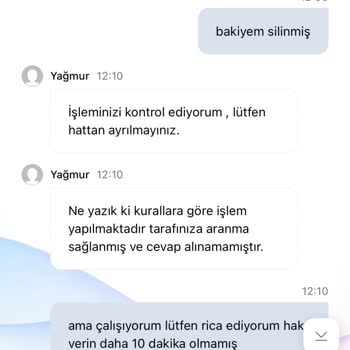Hesap Doğrulama Araması Sonrası Bakiyemin Silinmesi