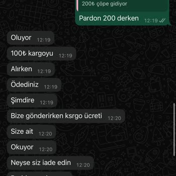 Siparişlerim Yanlış Ve Büyük Geldi, Değişim Talebim Cevapsız Kaldı