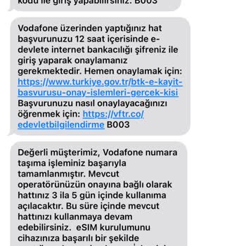 Vodafone Numara Taşıma Sonrası Hattım Kapalı Mağduriyet Yaşıyorum