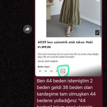 Yanlış Beden Gönderimi Ve Esnek Olmayan İade Politikası Hayal Kırıklığı Yarattı