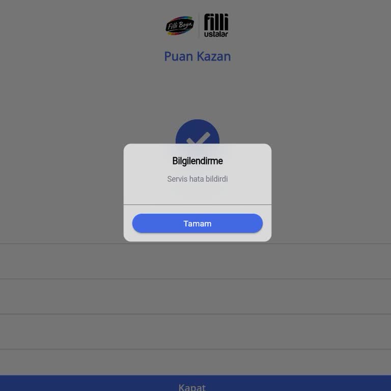 Filli Ustalar Uygulamasında Kodlarım Geçersiz Sayılıyor Mağduriyet Yaşıyorum