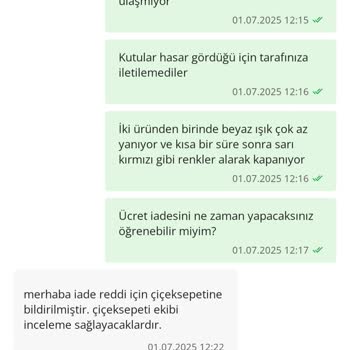 Arızalı LED Lamba İadesinde Satıcı Ve Platformdan Destek Alamama