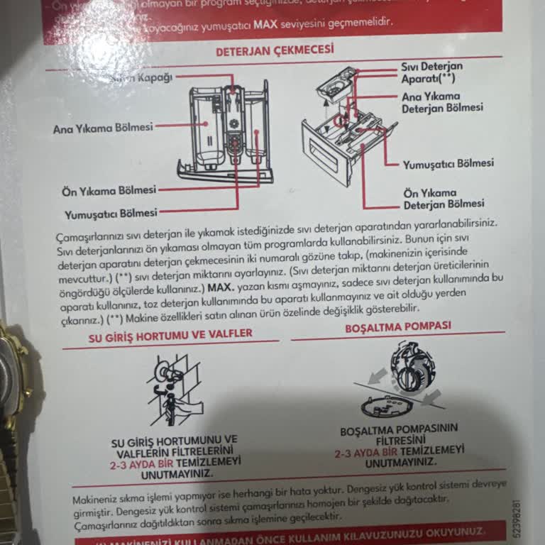 Çamaşır Makinesi Sıvı Deterjan Aparatı Eksik Ve Servis Yardımcı Olmadı